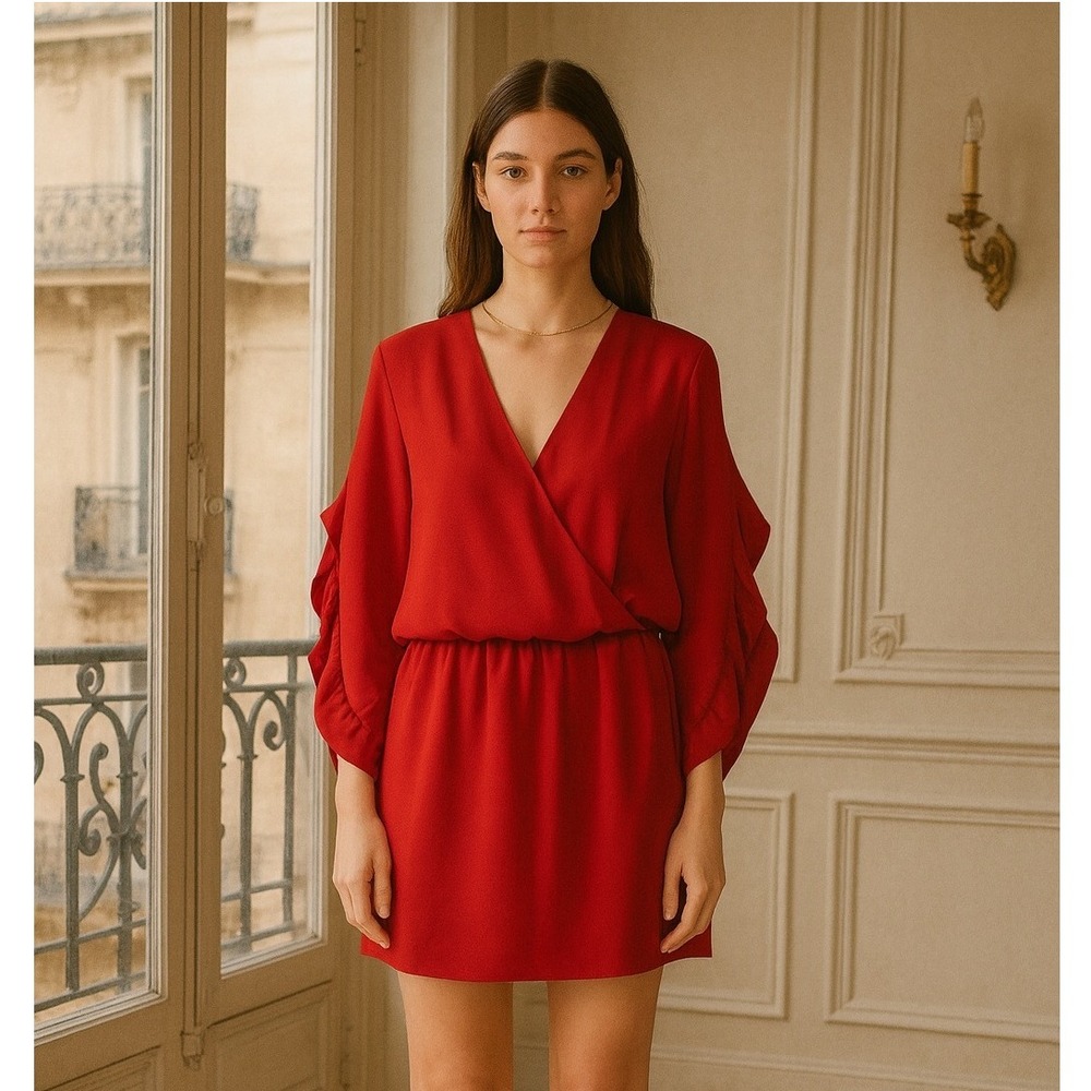 Amanda Uprichard Red Reverie Mini Dress